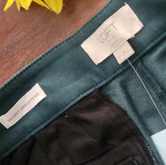 Loft Green Skinny Ankle Trousers Pants - Picture 4 of 7